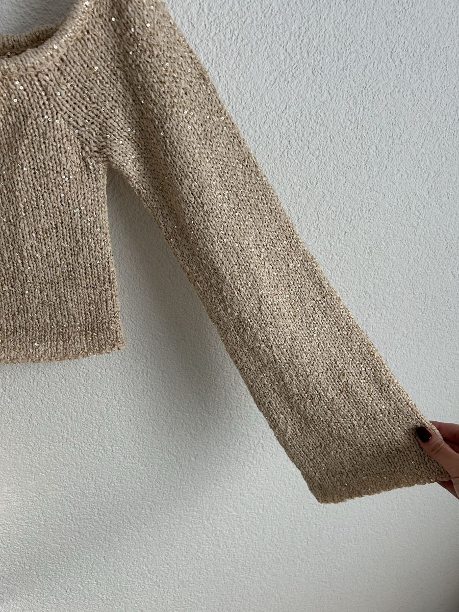 Pullover & Sweatshirts: Amisu Strickpullover beige mit Pailletten Grösse M – Neu (gemäss Beschreibung) aus Chur von faja7000 2