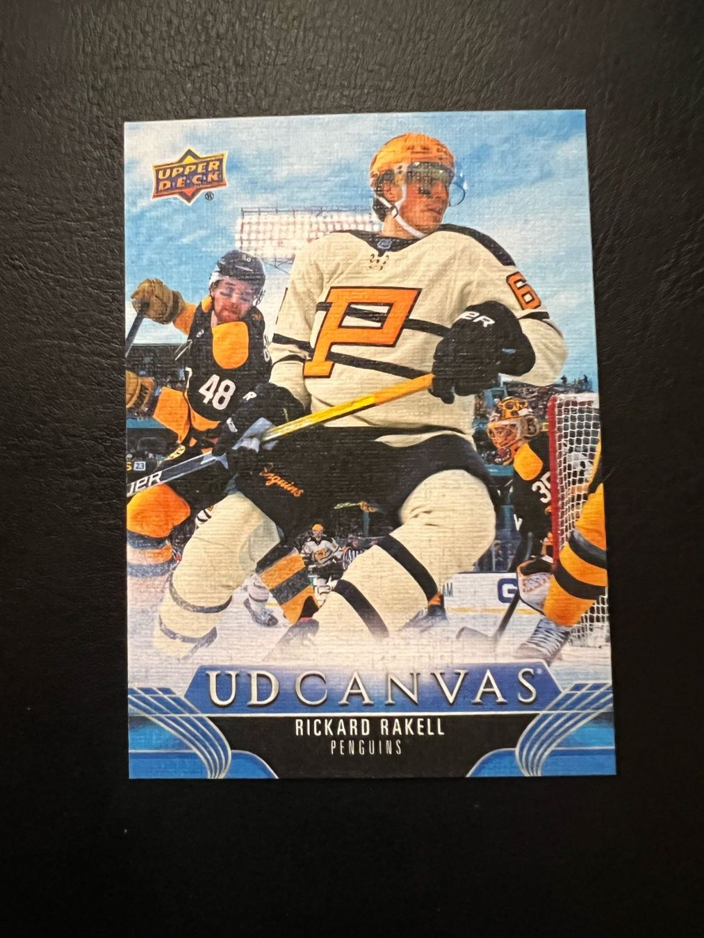 NHL Carte collezionabili: Rickard Rakelll 2023 UD Canvas Pittsburgh Penguins – Nuovo (secondo la descrizione) da Möhlin venduto da SwissHockeyCards