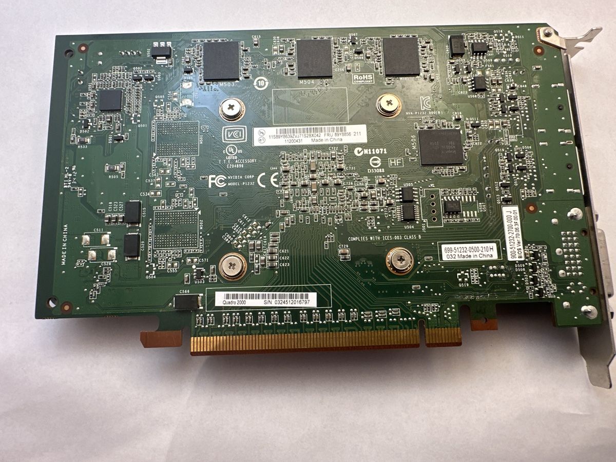 Nvidia Schede grafiche: Grafikkarte NVIDIA QUADRO 2000 1GB – Usato da Turbenthal venduto da ShadowBiker 3