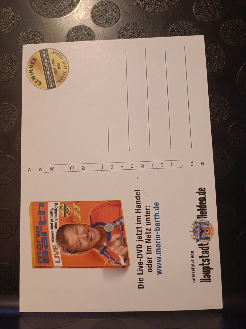 Autografi: Mario Barth - handsigniert – Usato da Menziken venduto da Artographs 1