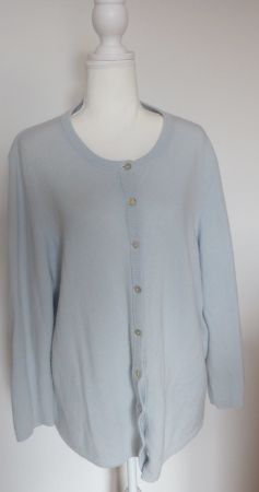 Cashmere Jacke Gr. 44/46 eisblau