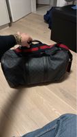 Gucci Reisetasche Canvas Leder schwarz