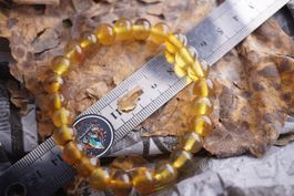 Bernstein 9.5mm  Goldgelb      Top  Kugel  Armband