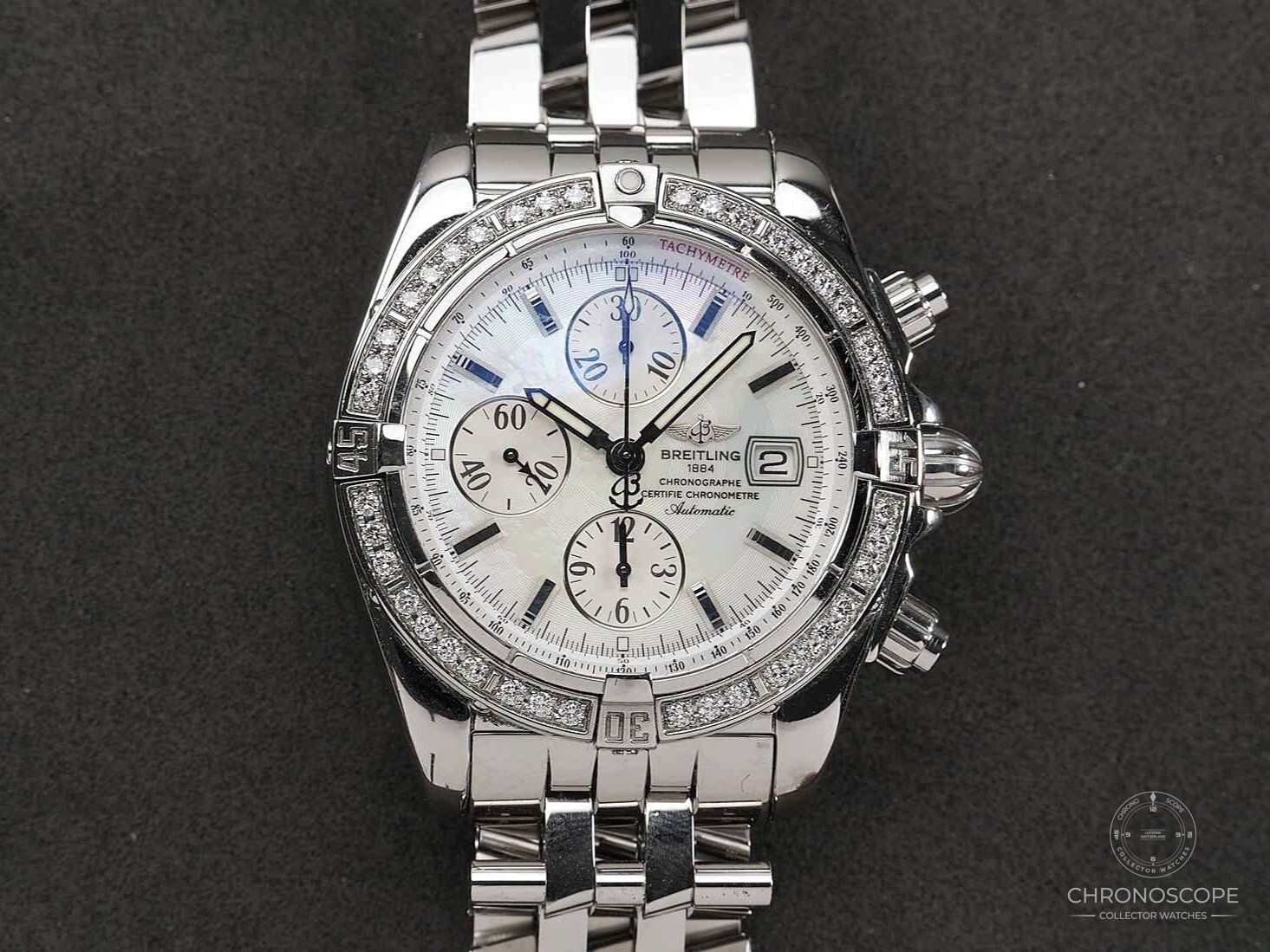 Breitling Uhren: Breitling Chronomat Evolution mother of pearl dial – Gebraucht aus Luzern von ChronoScope6004