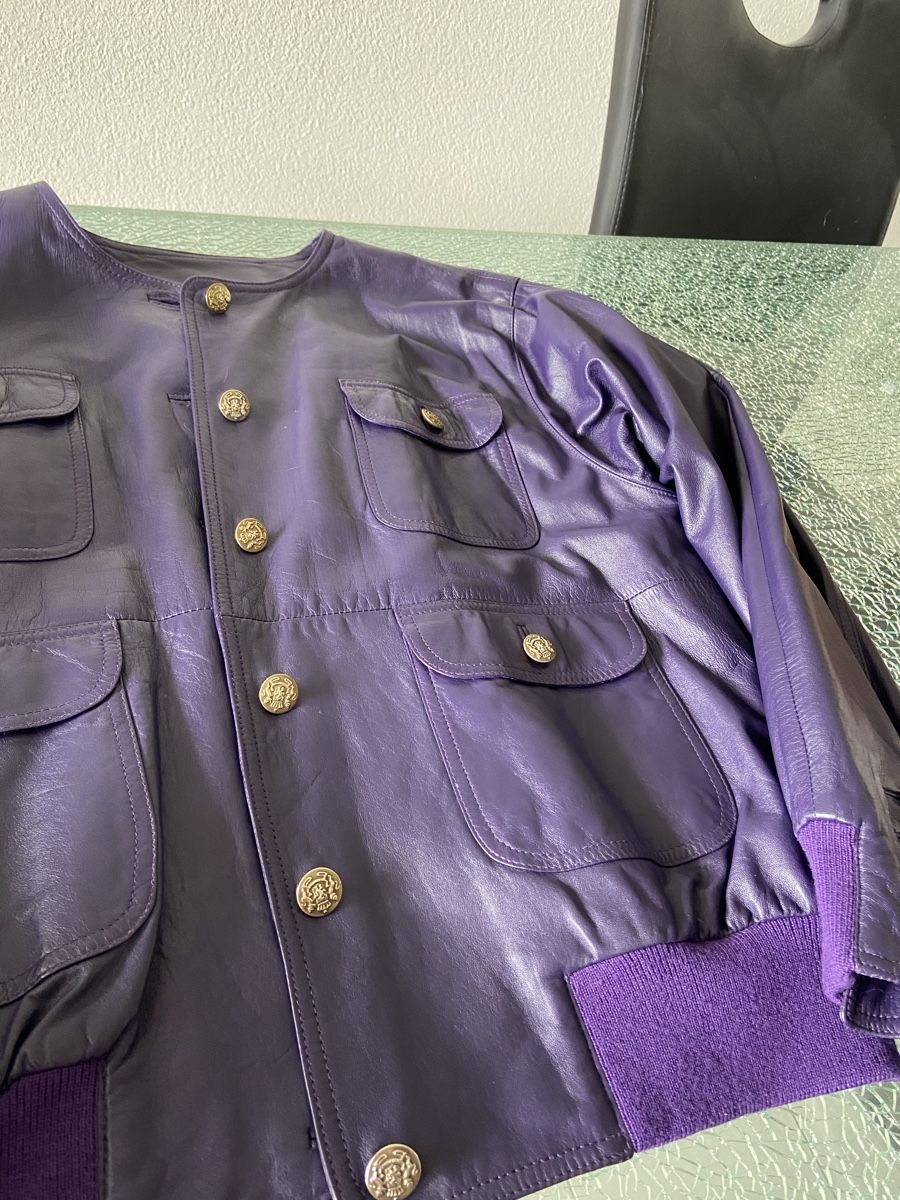 Modissa Giacche: Schöbe violette Lederjacke von Modissa Gr. L – Usato da Oftringen venduto da andrax 1