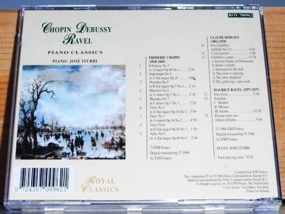 CD: José Iturbi - Frederic Chopin, Claude Debussy, – Usato da Unterbäch venduto da niquz 1