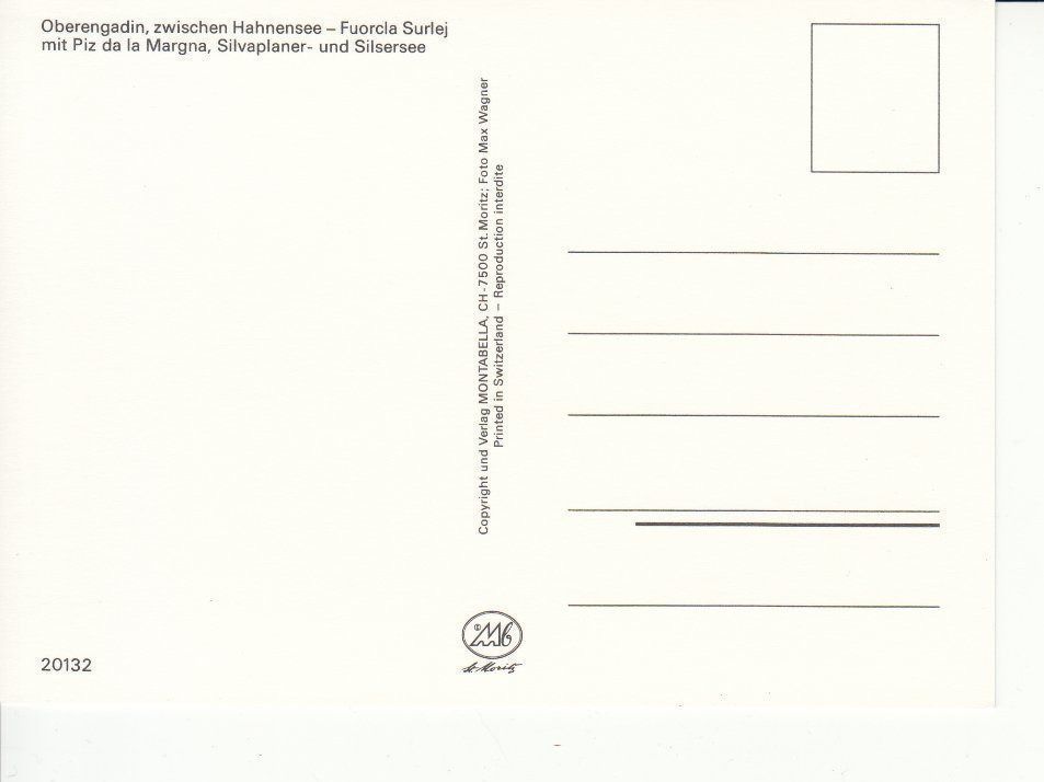 Cartoline postali: Engadin 4 um 1995 – Usato da Bürglen TG venduto da StampGraf 1