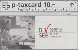 PTT P-Taxcard 10.- BLV SEB Motiv Bern, gebrauchter Zustand