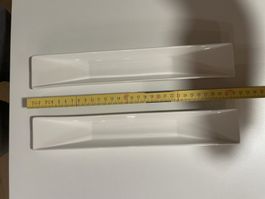 Servierplatten 2 Stück weiss länglich gebraucht Zustand