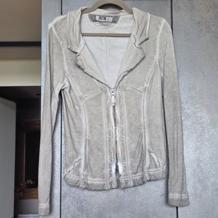 🐸 NILE ZIPPER JACKE S TAILLIERT BAUMWOLLE TAUPE TOP ZUSTAND