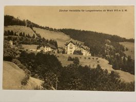 Alte Ansichtskarte: Zürcher Heilstätte ob Wald, 1913!