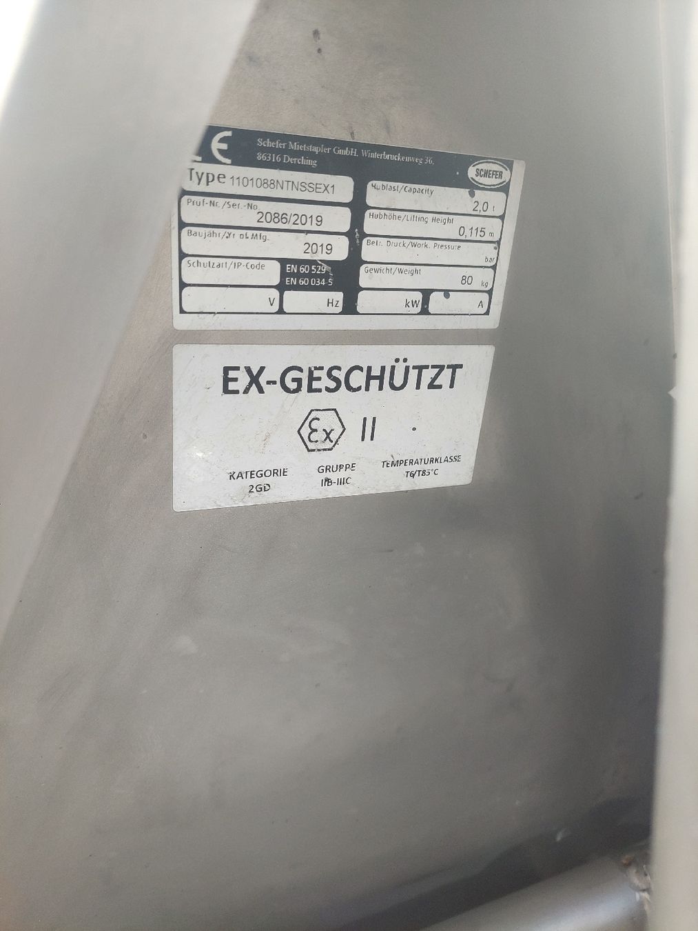 Carrelli elevatori e a forche: Gabelhubwagen Edelstahl EX Schefer – Usato da Zug venduto da jacah85 9