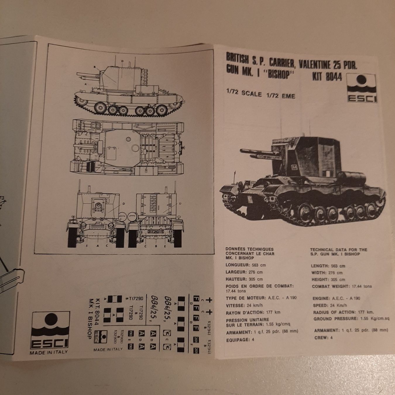 Kit di modellismo & Modellini statici: 381 ... Bishop Mk I 25 Pdr. ... Esci 8044 – Nuovo (secondo la descrizione) da Bonstetten venduto da Benibanny59 1