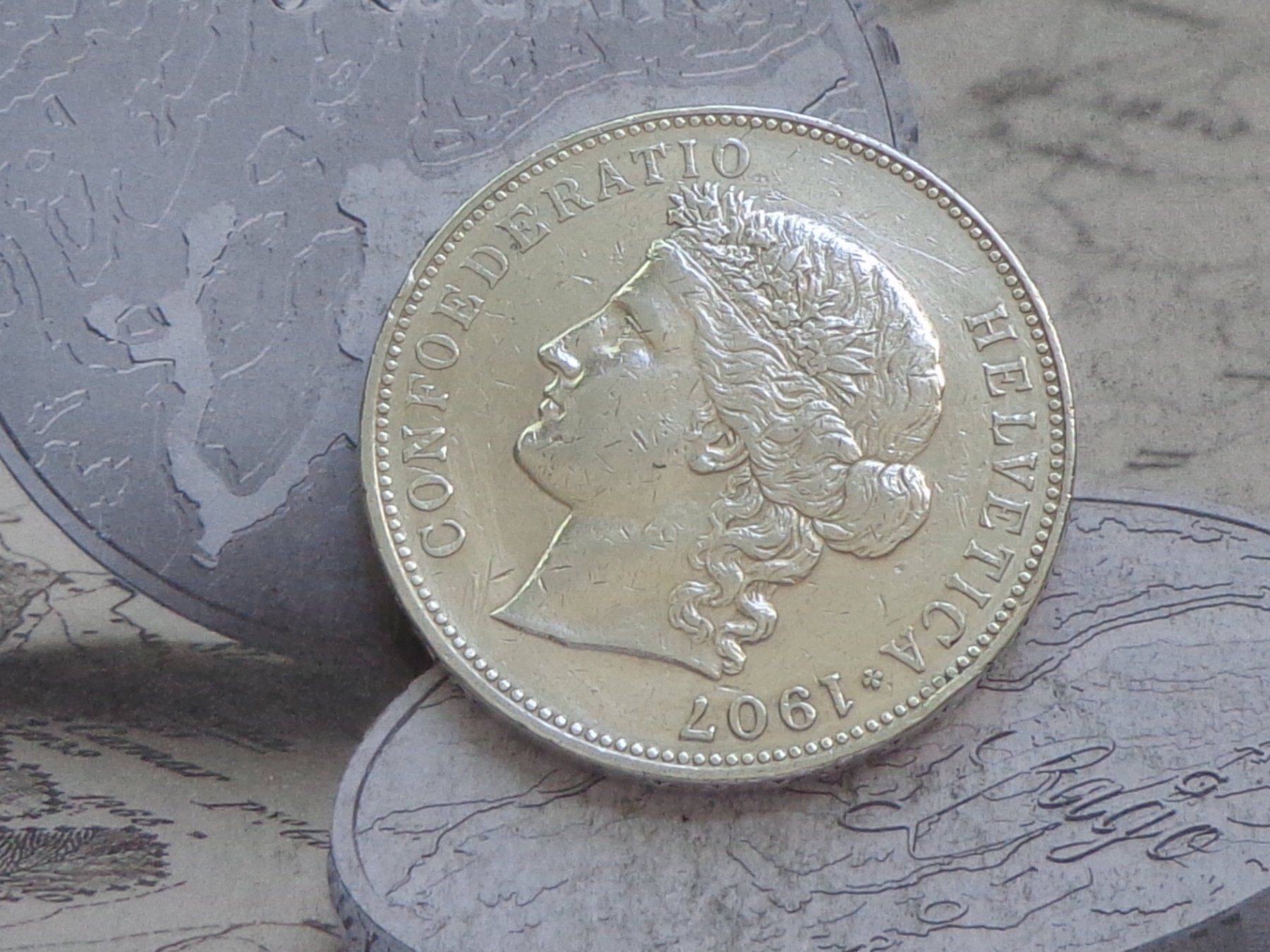 Alle Münzen: 5 Fr. 1907 B - Superbe pièce – Gebraucht aus Pully von UCA01