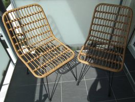 Balkon- Gartenstühle 2 Stück braun  Juno