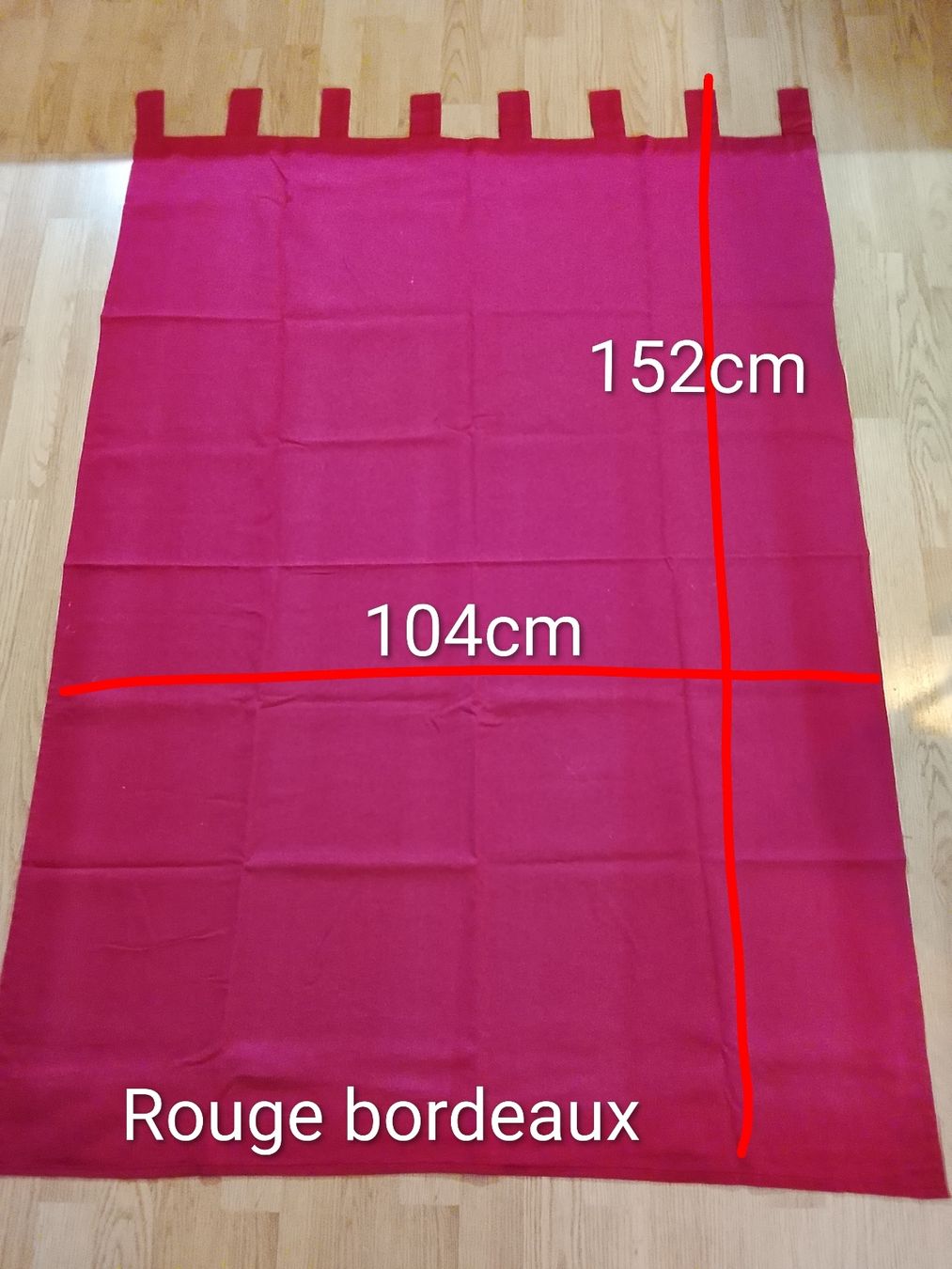 Vorhänge: 3 rideaux rouge bordeaux – Gebraucht aus Couvet von fat_kyl7 2
