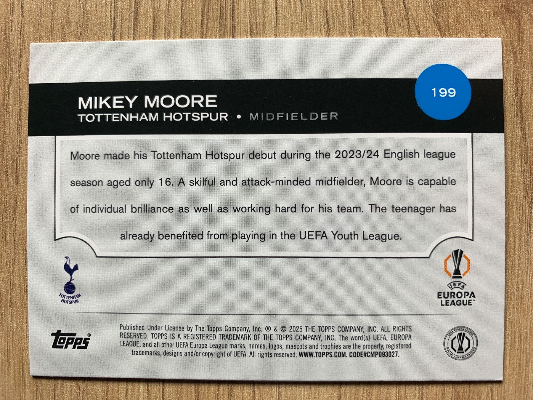 Topps Carte collezionabili: Soccer Mikey Moore RC Flagship Raindrops Topps 2025 – Usato da Netstal venduto da Clutch79Cardz 1