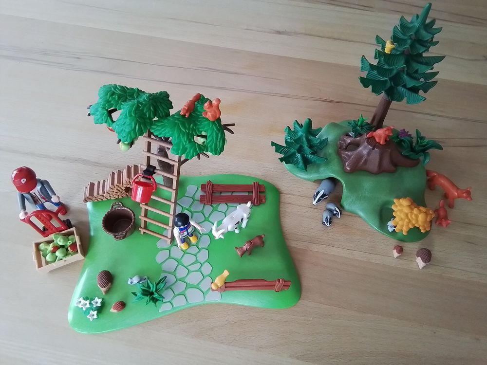PLAYMOBIL 4146 Kompakt-Set Apfelernte – Mit Klappbarer Sackkarre Und Abnehmbaren Äpfeln