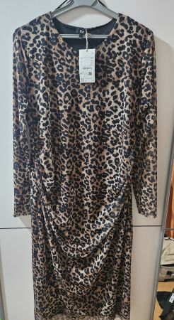 C&A Kleid mit Leopardenmuster, Grösse XL, Neu mit Etikett