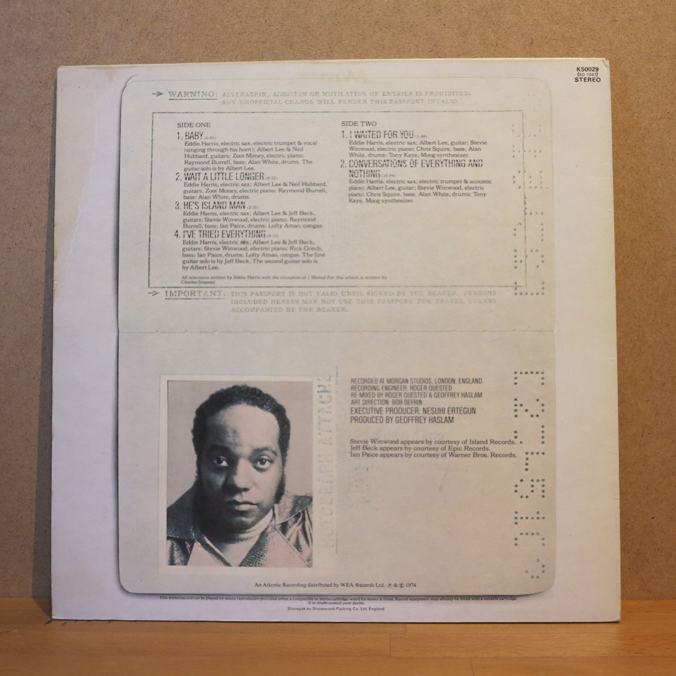 Dischi in vinile: Eddie Harris - E.H in the UK / LP – Usato da Zürich venduto da Naim60 1