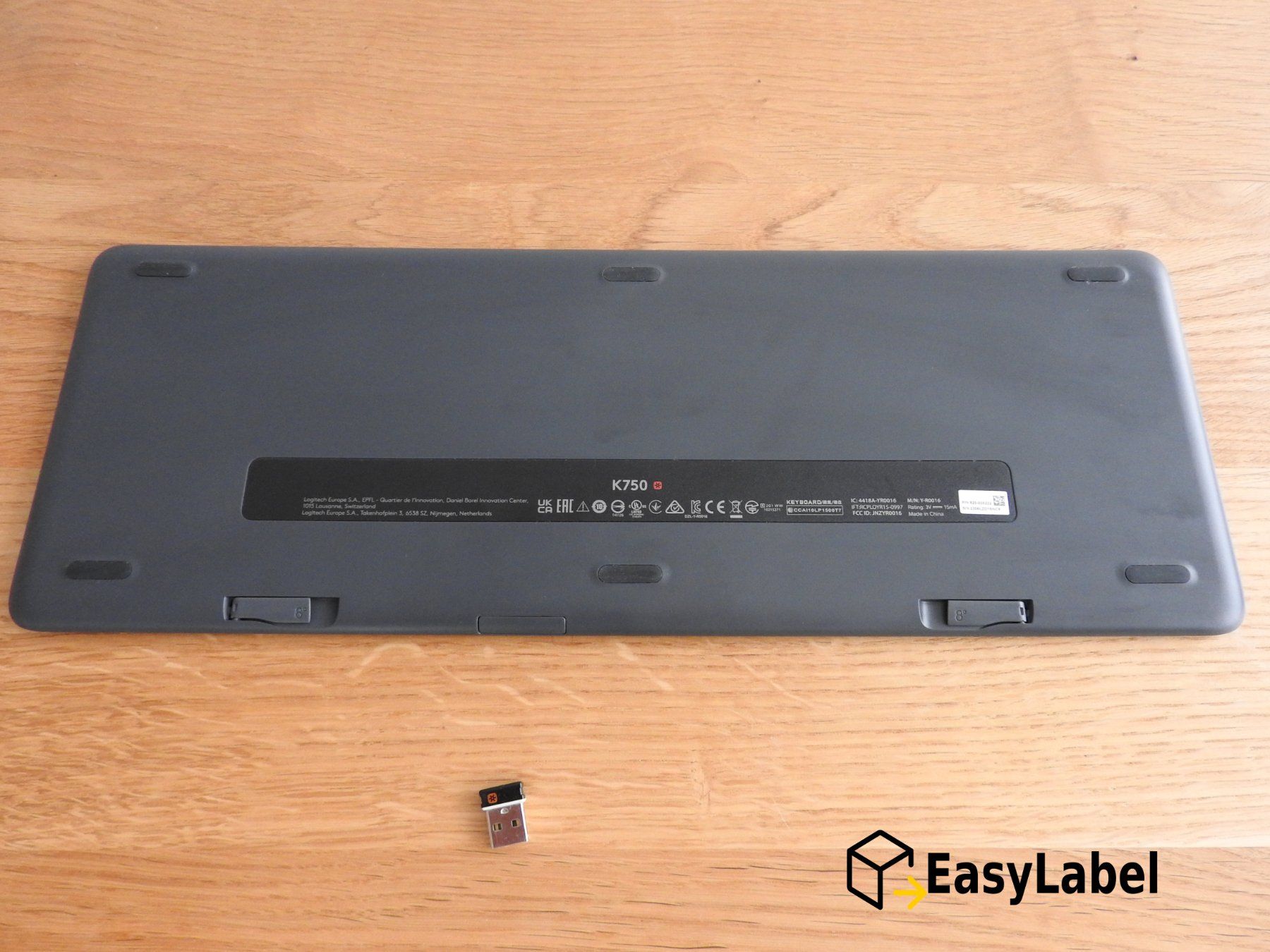 Logitech Tastaturen: Logitech K750 Solar (DE_DE), Unifying. Lieferung gratis – Gebraucht aus Glattpark(Opfikon) von easylabel 3