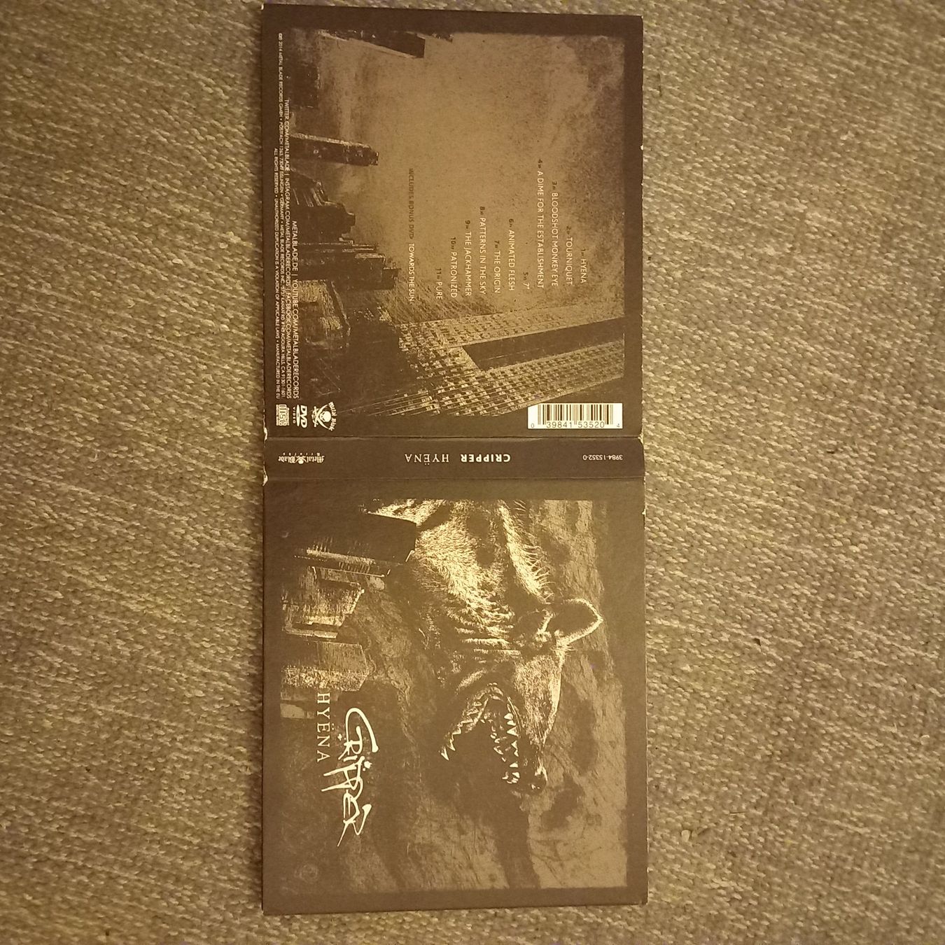 CDs: Cripper - hyena (digi cd-dvd) – D'occasion à St-Cergue par VeganWarrior