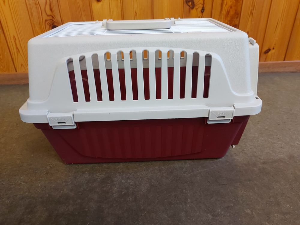 FOURPAW Transportbox Für Hunde & Katzen - Kunststoff, Klein, Hellbraun