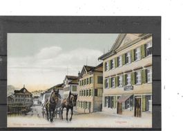 AR Gruss aus Gais 1912 Länggasse mit Fuhrwerk