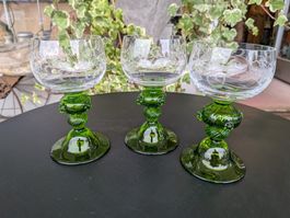 3 antike Gläser