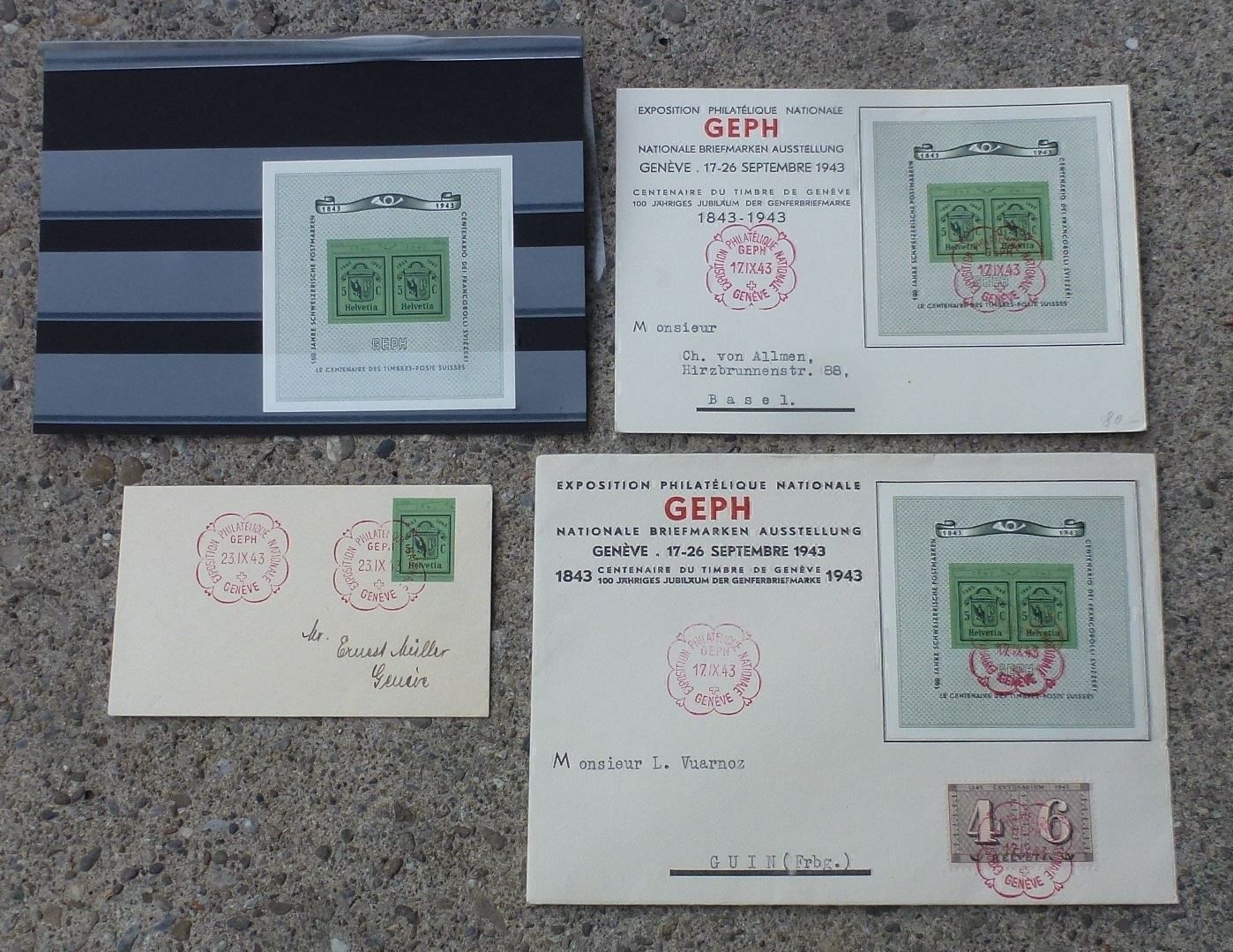 Tutti i francobolli: Top ++ Lot: Genfer Block W18 und W17L – Usato da Walkringen venduto da Casablanca777