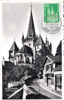 10.V.60, Maximumkarte Kathedrale Lausanne m. passendem ET-ST