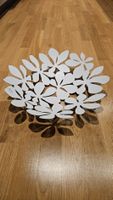 Dekorative Schale Blumenmotiv weiss