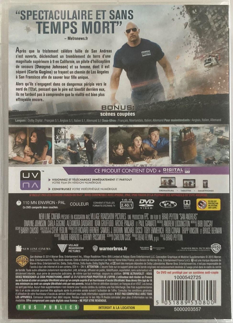 Tous les DVDs: DWAYNE JOHNSON - SAN ANDREAS – D'occasion à Poliez-Pittet par Newtown-Records 1