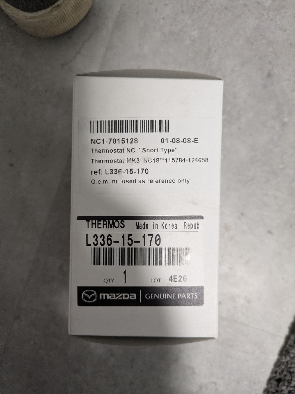 Mazda Tutti pezzi di ricambio auto: Thermostat Mazda MX-5 NC – Nuovo e nell'imballaggio originale da Massagno venduto da ESIAFI1