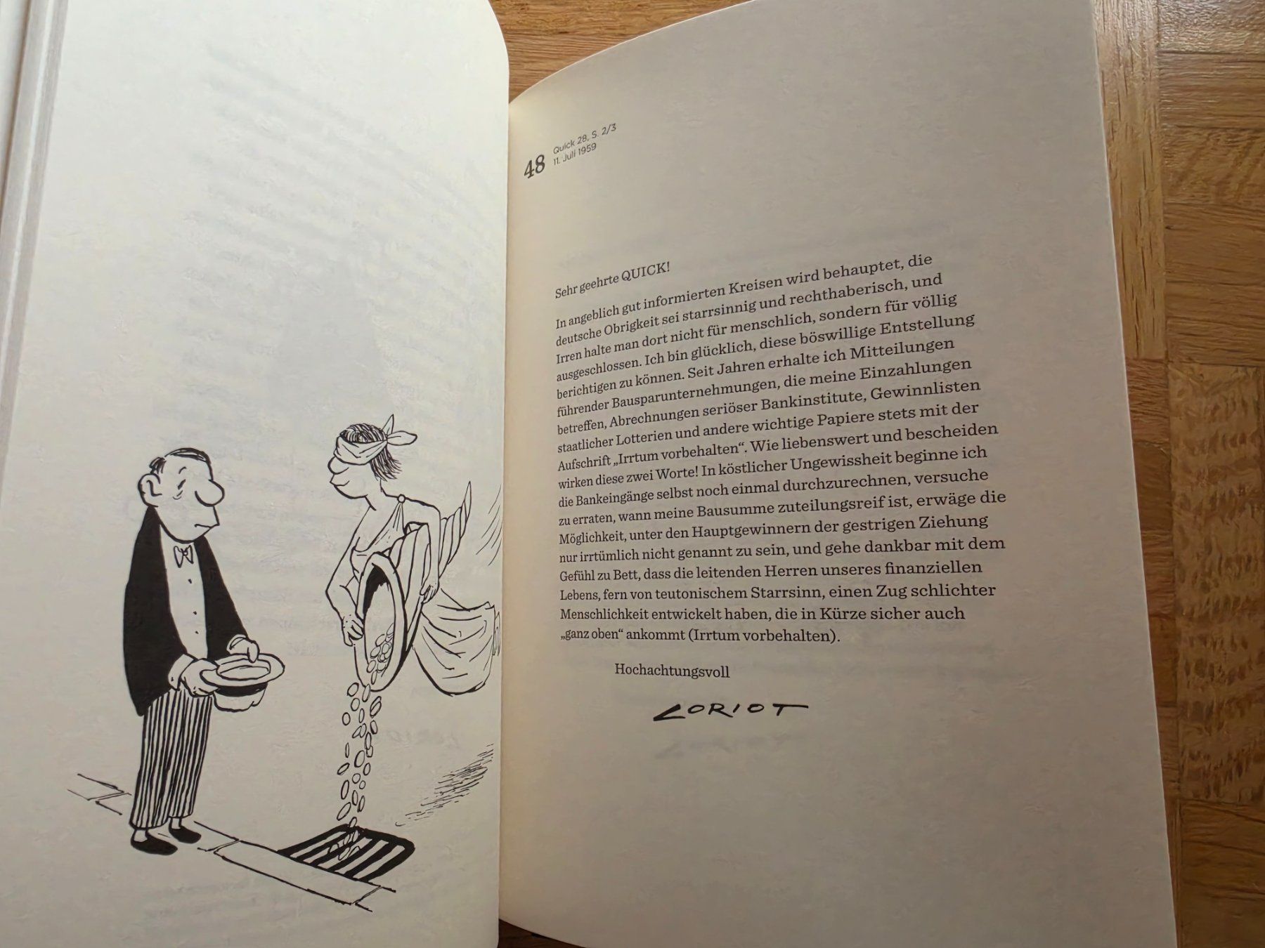 Libri: Loriot - Der ganz offene Brief – Nuovo (secondo la descrizione) da Stäfa venduto da flamingo_17 6