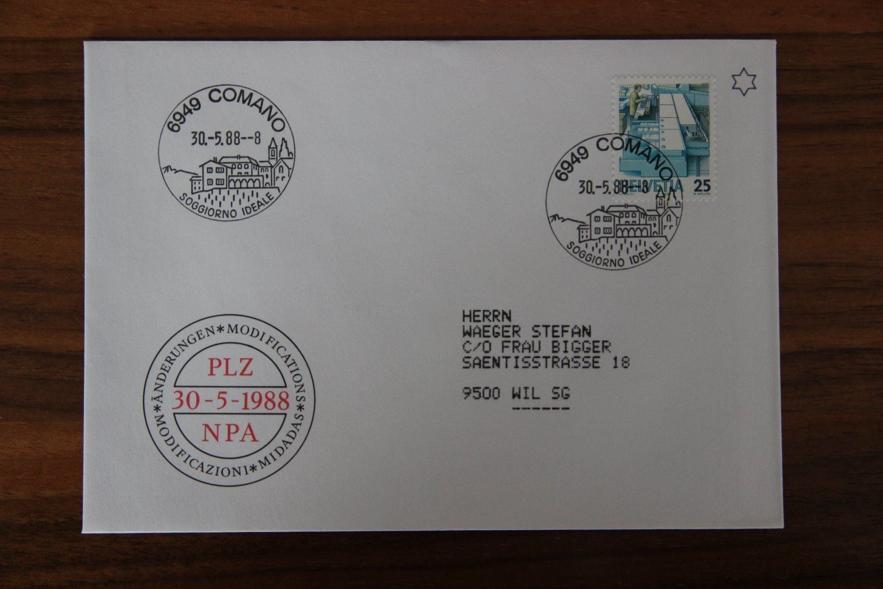 Tous les timbres: Schweiz 1988 - 6949 Comano – Neuf (Voir description) à Jona par Southafrica07