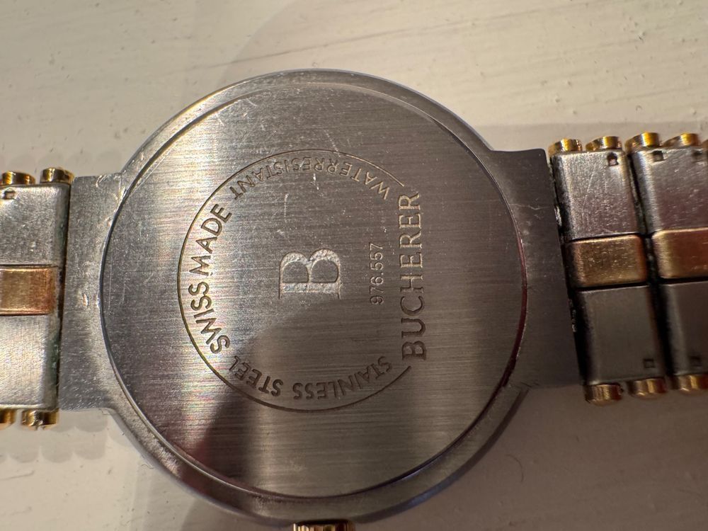 Bucherer Damenuhr Silber-Gold Quarz Original Bicolor genau (Neuf