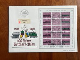 FDC Grossbrief Gotthard Block 1982 ET  (F146)