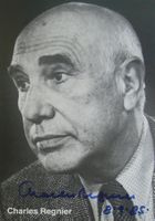 Charles Regnier (1914-2001) Schauspieler - Autogramm