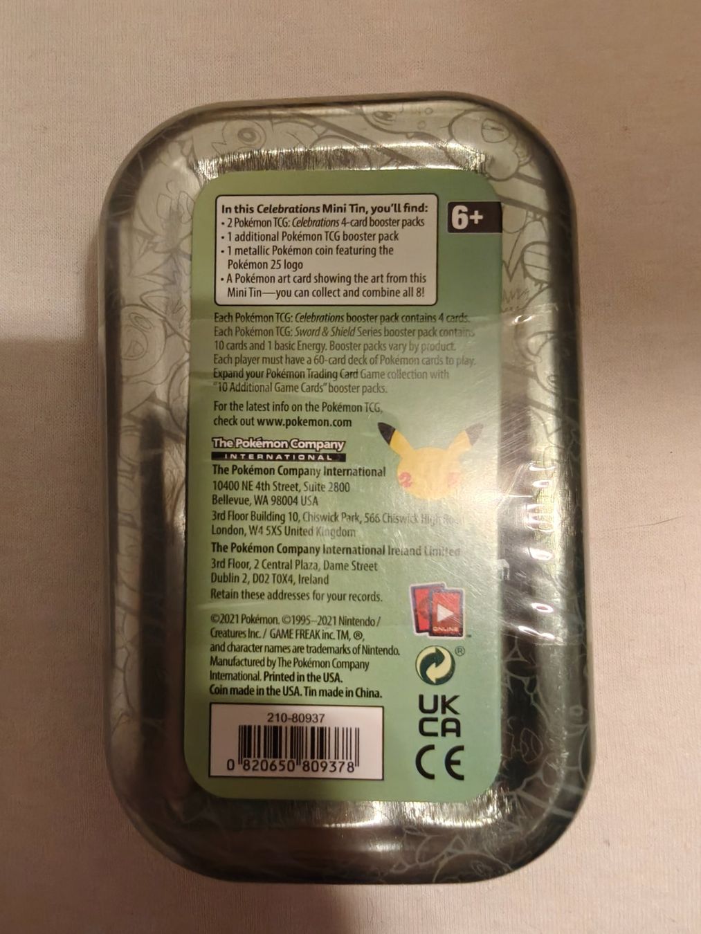 Pokémon Sammelbilder & Trading cards: Pokémon 25th Celebration Mini Tin ab CHF 1.- – Neu und originalverpackt aus Schaffhausen von Dionyson 1