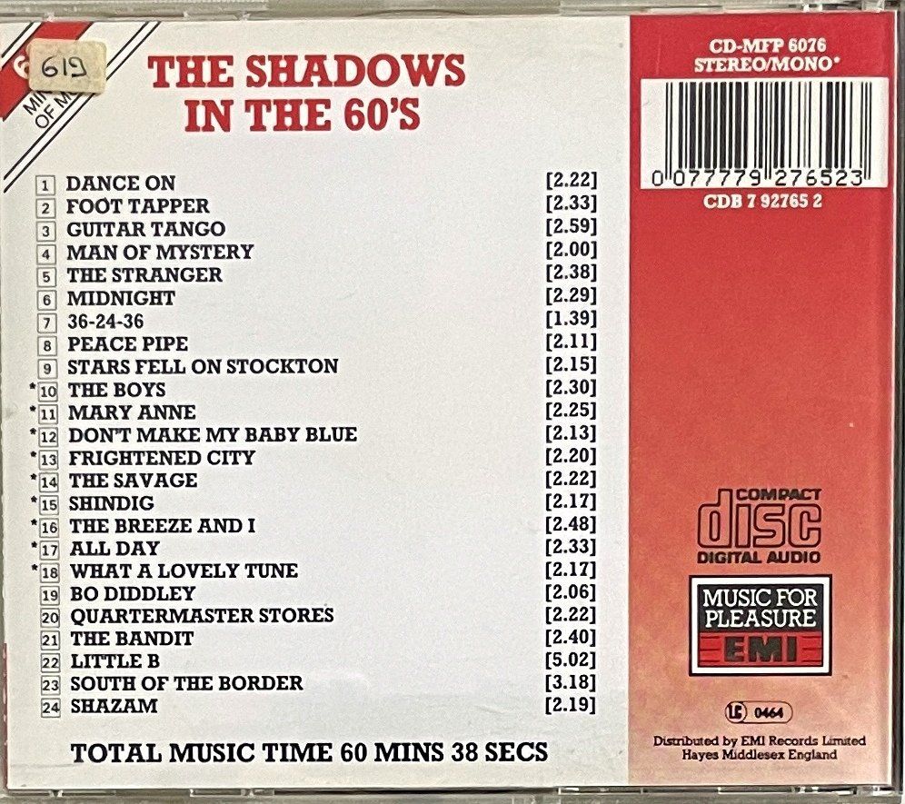 CDs: The Shadows - In The 60's – D'occasion à Savagnier par Ne2065 1