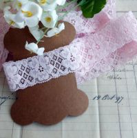 Spitze dentelle 4M rosa stretch Blumen Spitzenband