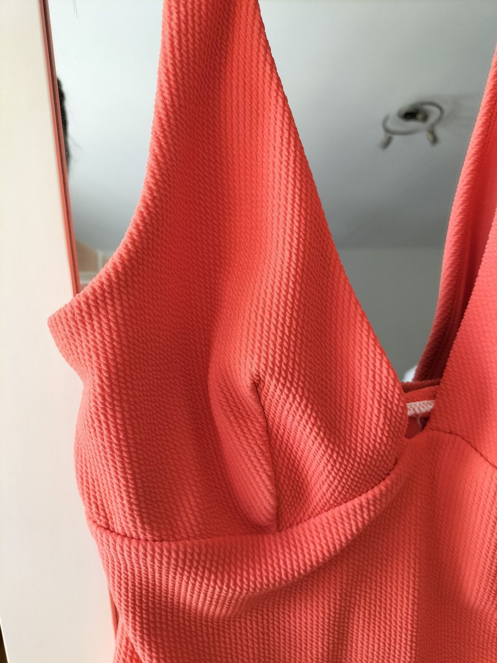 H&M Costumi da bagno & Bikini: Maillot de bain décolleté corail texturé H&M 46 – Usato da Clarens venduto da fashionfou 2