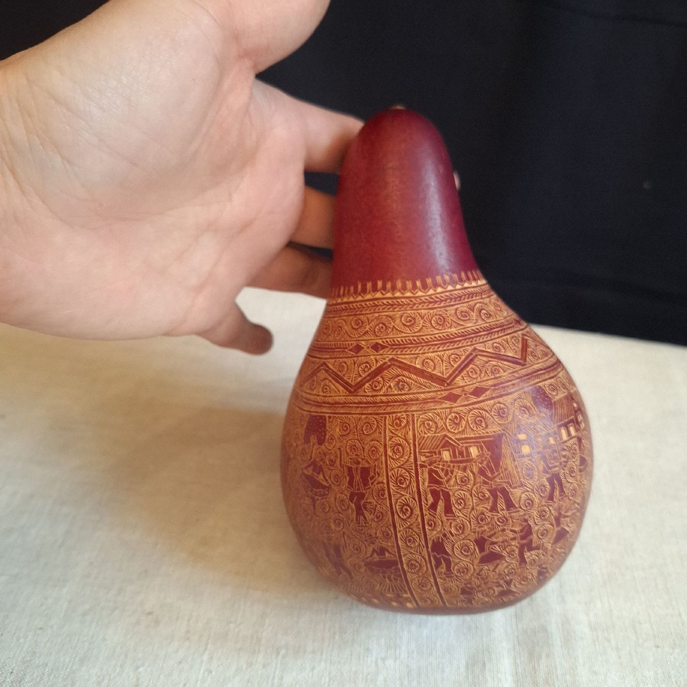 Tutte le decorazioni: Versand möglich! Kalebasse, Kürbis, wunderbare Handarbeit – Usato da Winterthur venduto da Goldpipau