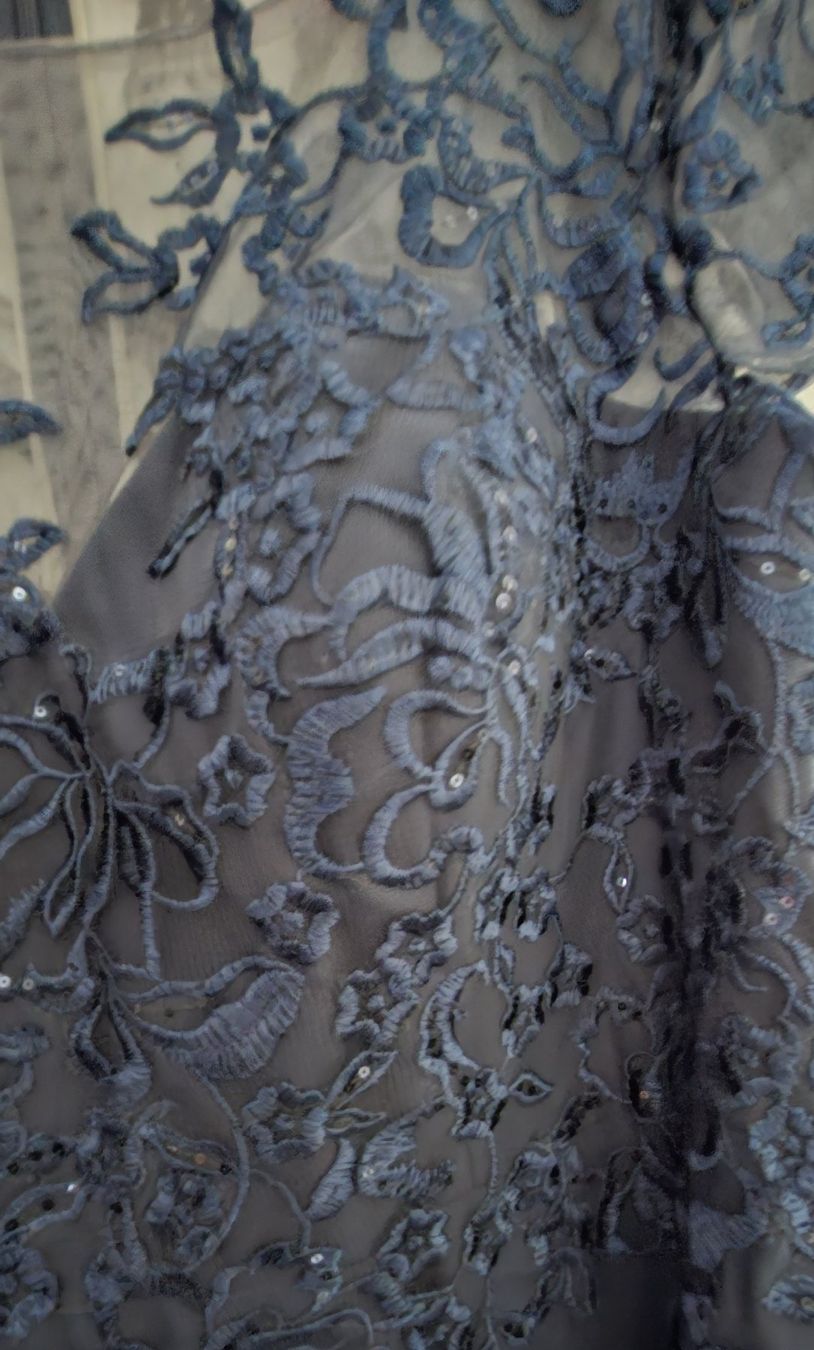 JJ’s House Vestiti: Kleid dunkelblau Spitzenapplikation Grösse 54 – Nuovo (secondo la descrizione) da Uetendorf venduto da Loso8 1