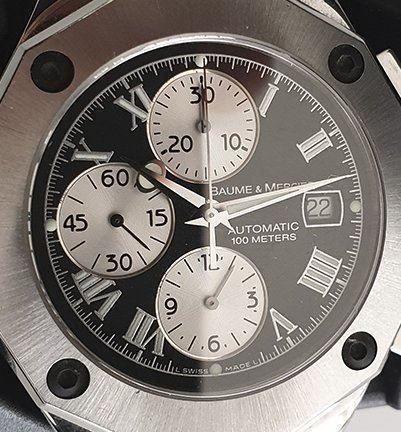 Baume & Mercier Orologi: BAUME & MERCIER RIVIERA XL CHRONOGRAPH AUTOMATIC 43mm – Usato da Ormalingen venduto da duftladen 1