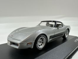 1980 Chevrolet Corvette C3 1:43, silbrig, limitiert,WHITEBOX