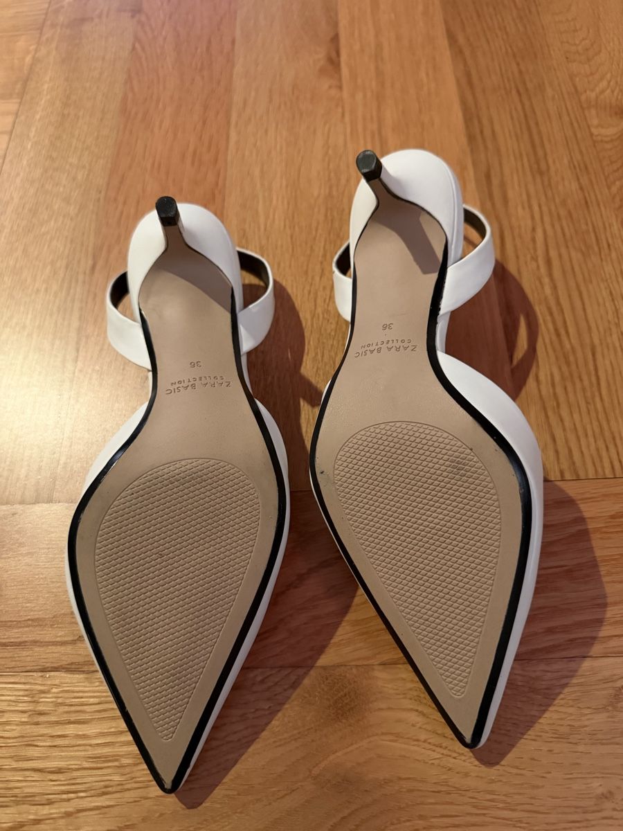 Zara Scarpe da donna: Elegante Slingpumps von Zara Basic, Weiss, Grösse 36 – Nuovo (secondo la descrizione) da Hausen am Albis venduto da Tyllenajoe 1