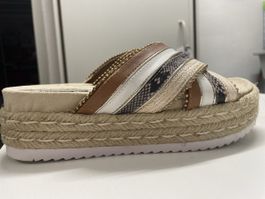 River Island Keilabsatz Sandalen Grösse 37 Beige Brau