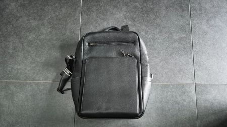 Lederrucksack schwarz